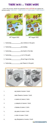 Quiz No. 2 Third Term: There was - There were 3°