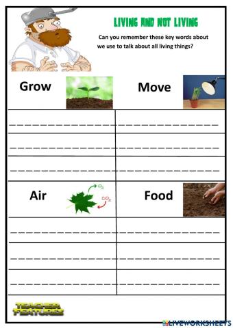 Living Things Spelling