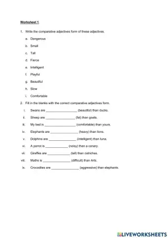 Comparative Adjectives
