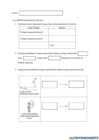 7.3.2 prinsip keabadian tenaga