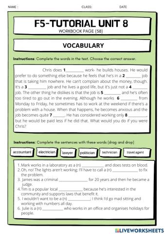 F5 unit 8 vocabulary wb58