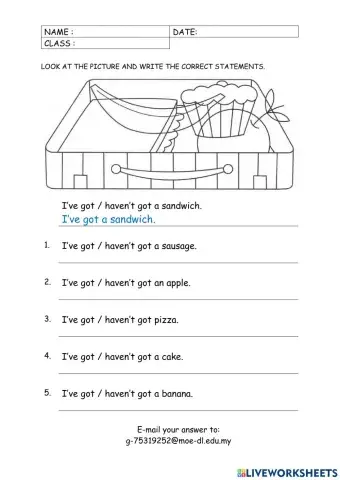 Lunchtime - have got - haven-t got