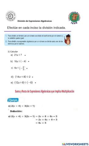 División de Expresiones Algebraicas 2