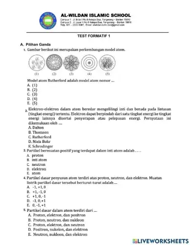 Formative 1 Struktur atom