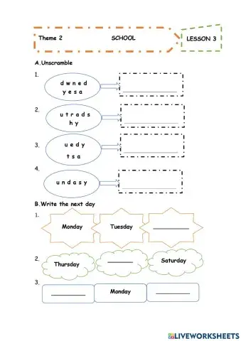 Theme 2 School Lesson 3