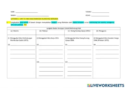 Latihan 6 unit 15 pendidikan moral tingkatan 2