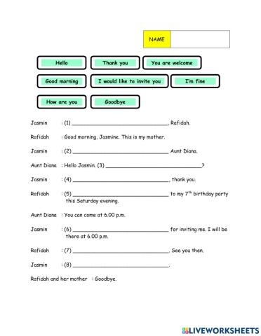 Complete the conversation