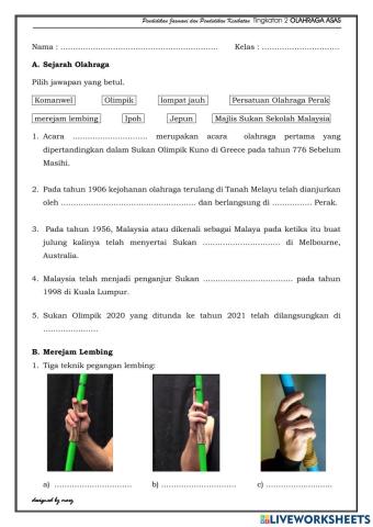 Olahraga Asas Tingkatan 2