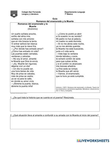 Romance del enamorado y la Muerte