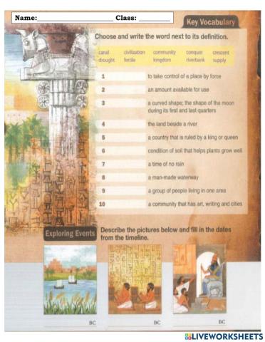 Key Vocabulary (Sumerian)