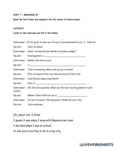 English year 5 unit 7