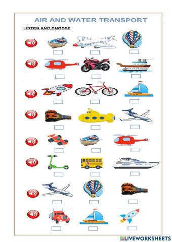 Air and water transport