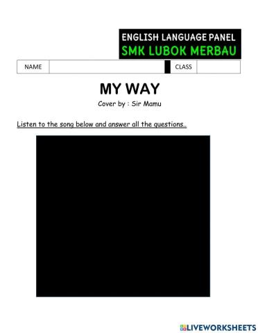 My Way - cover by Sir Mamu ( Listening )