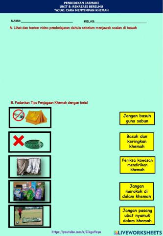 Cara Menyimpan Khemah