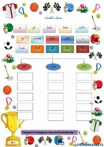 تصنيف أقسام الكلام