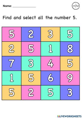 Find the number 5