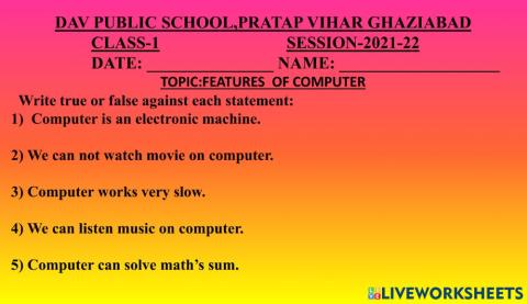 Computer and its features