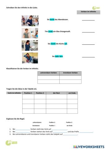 Untrennbare-Trennbare Verben