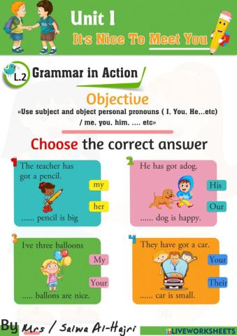 Subject pronouns