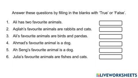 Our favourite animals