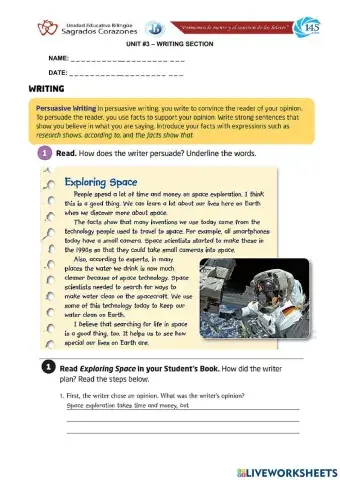 Persuasive Writing Paragraph