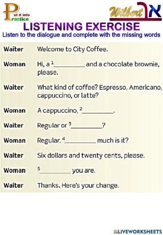 Buying a coffee