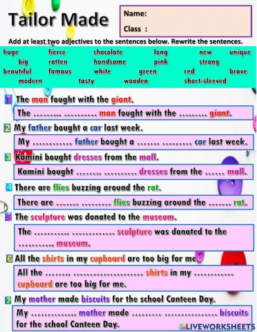 Year 6 Unit 11 Tailor Made