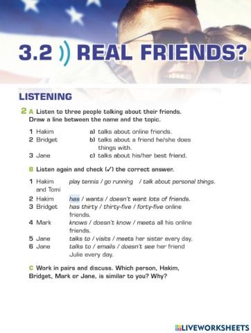 Listening unit3.2 real friends