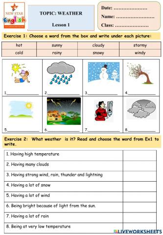 Weather Lesson 1