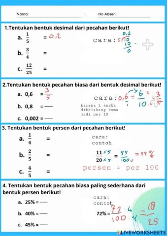 MENGUBAH PECAHAN KELAS 6 SD