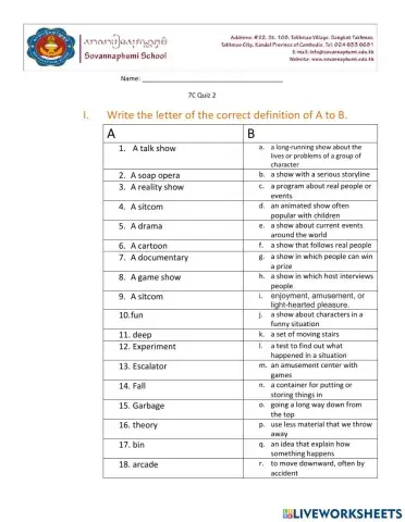Skillfull Foundation 7C quiz 2