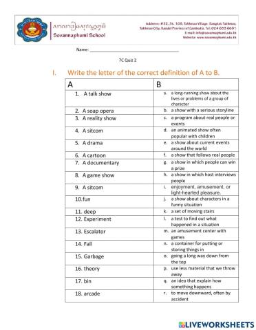 Skillfull Foundation 7C quiz 2