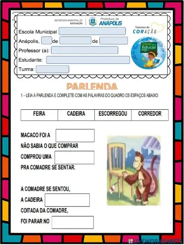 Parlenda macaco foi a feira