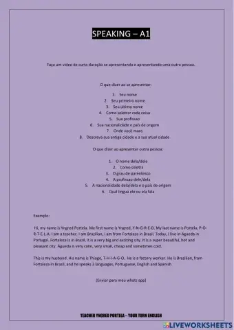 Introducing Yourself and a Friend - A1