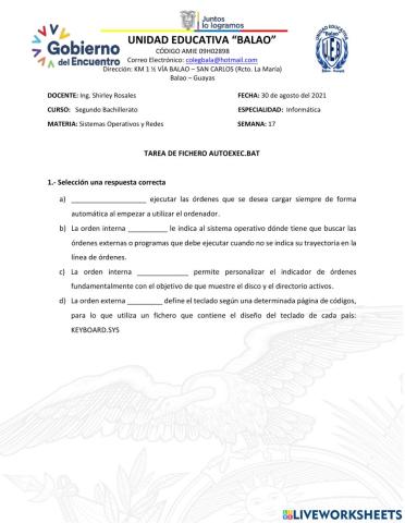 Fichero autoexec.bat