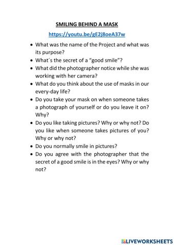 Smiling behind a mask