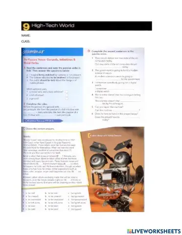 The Passive Voice: Gerunds, Infinitives & Modal Verbs