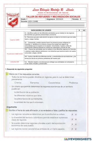 Taller tercero sociales 1 parte