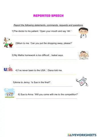 Reported speech - revision