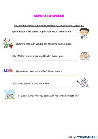 Reported speech - revision