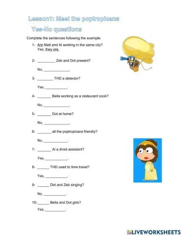 Poptropicans: Questions