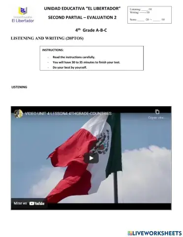 Listening- writing 4th