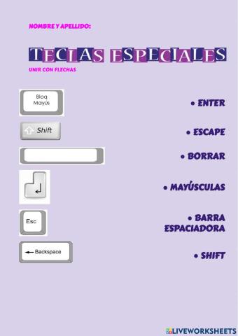Teclas especiales