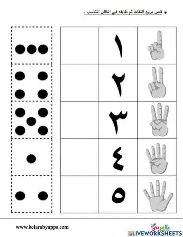 الأعداد من 1 إلى5