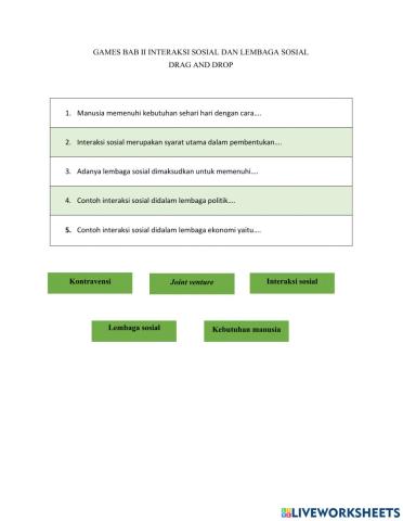 Game drag and drop interaksi sosial