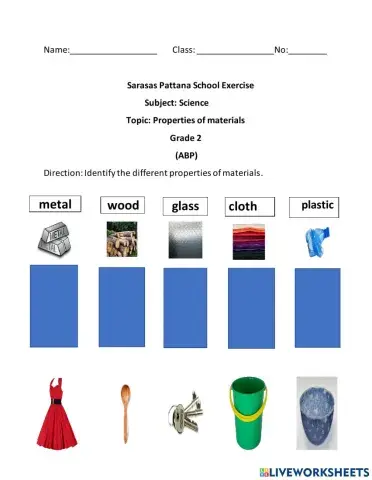 Science  2 Properties of materials