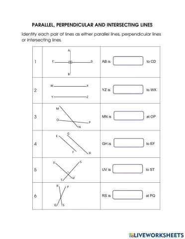 Parallel and perpendicular lines