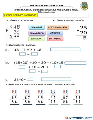 Evaluación de Matemática