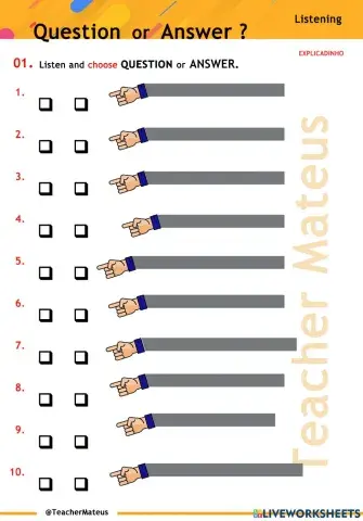 FF 1 - Unit 01 - Question or Answer - Listening