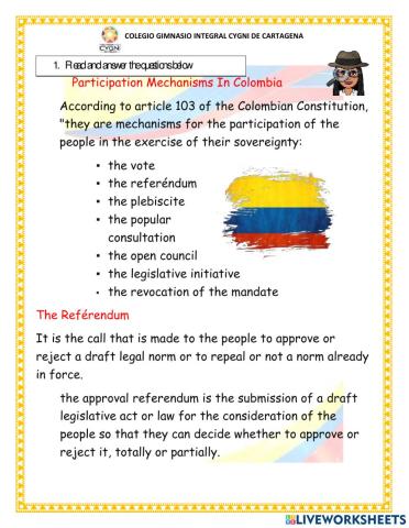 Participation Mechanisms In Colombia